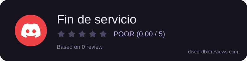 Rating widget preview for Fin de servicio