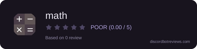 Rating widget preview for math