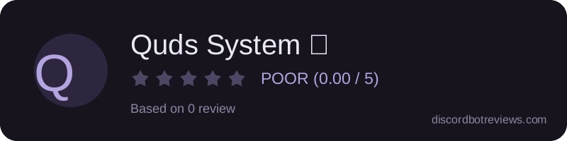 Rating banner for Quds System ✨