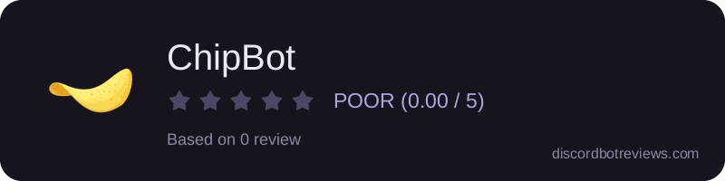 Rating widget preview for ChipBot