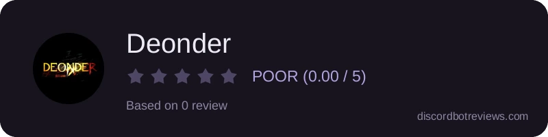 Rating widget preview for Deonder