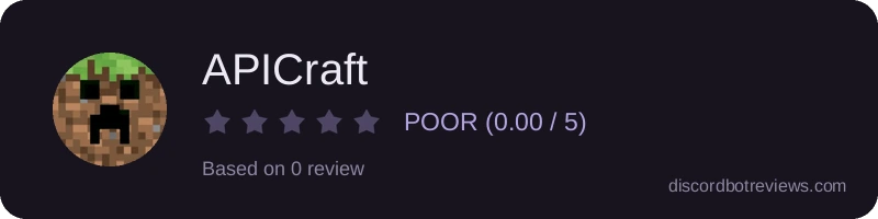 Rating widget preview for APICraft