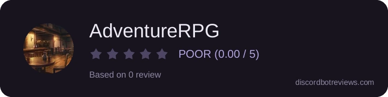 Rating widget preview for AdventureRPG