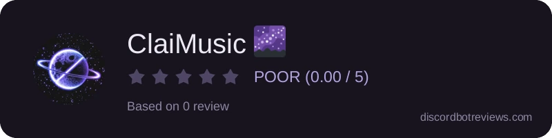 Rating widget preview for ClaiMusic 🌌
