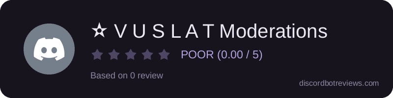 Rating widget preview for ✫ V U S L A T Moderations
