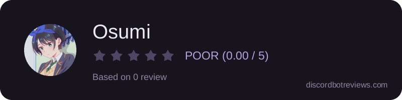 Rating widget preview for Osumi