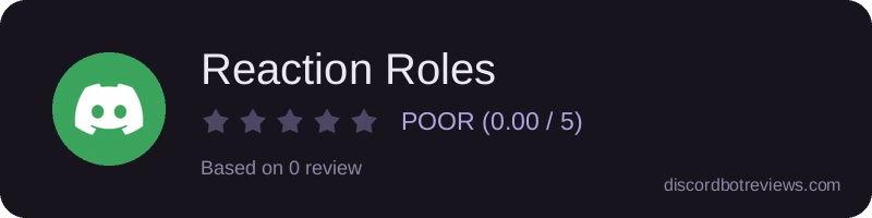 Rating widget preview for Reaction Roles
