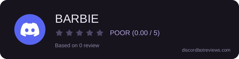 Rating widget preview for BARBIE