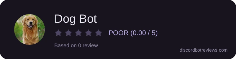 Rating widget preview for Dog Bot
