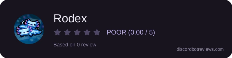 Rating widget preview for Rodex