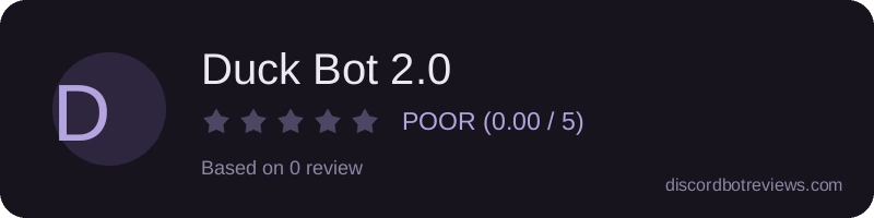 Rating widget preview for Duck Bot 2.0