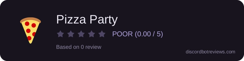 Rating widget preview for Pizza Party