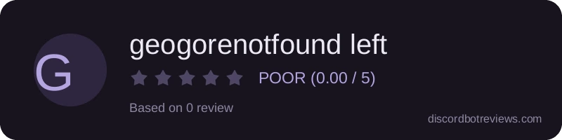 Rating widget preview for geogorenotfound left