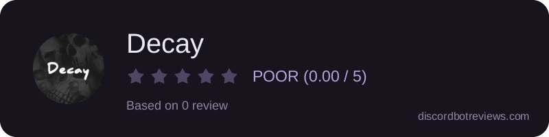 Rating widget preview for Decay