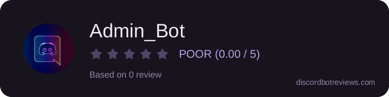 Rating widget preview for Admin_Bot