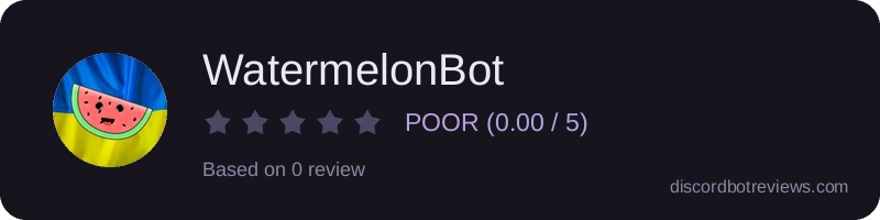 Rating widget preview for WatermelonBot