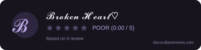 Rating widget preview for 𝓑𝓻𝓸𝓴𝓮𝓷 𝓗𝓮𝓪𝓻𝓽♡