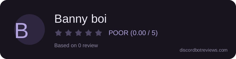 Rating widget preview for Banny boi