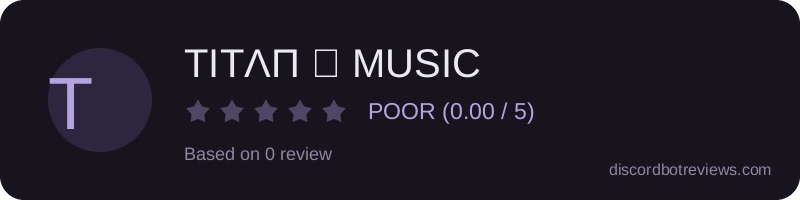 Rating widget preview for TITΛΠ ✘ MUSIC