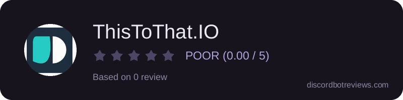 Rating widget preview for ThisToThat.IO