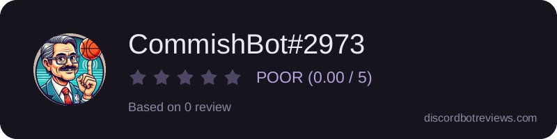 Rating widget preview for CommishBot#2973