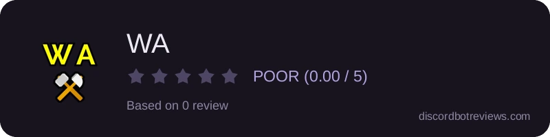 Rating widget preview for WA