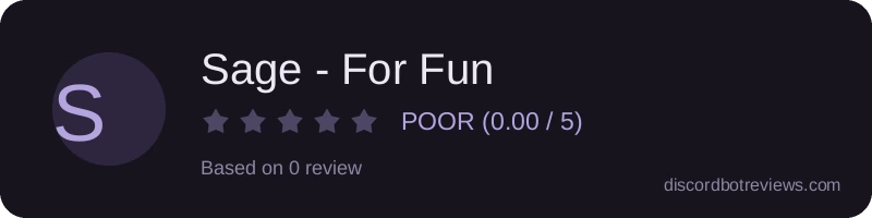 Rating widget preview for Sage - For Fun