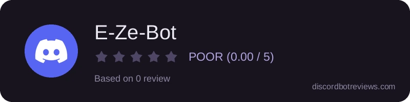 Rating widget preview for E-Ze-Bot