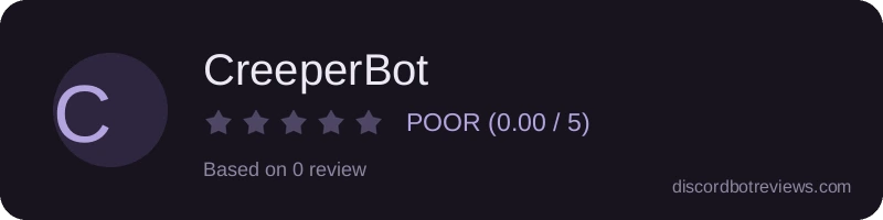 Rating widget preview for CreeperBot