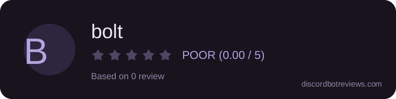 Rating widget preview for bolt