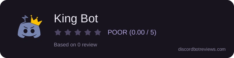 Rating widget preview for King Bot 