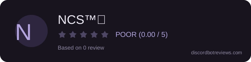 Rating widget preview for NCS™️