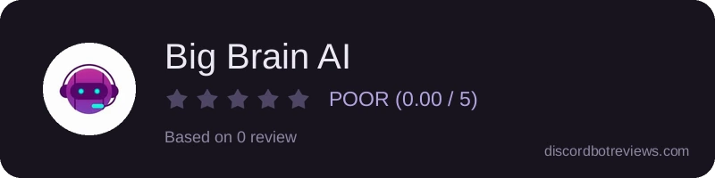 Rating banner for Big Brain AI