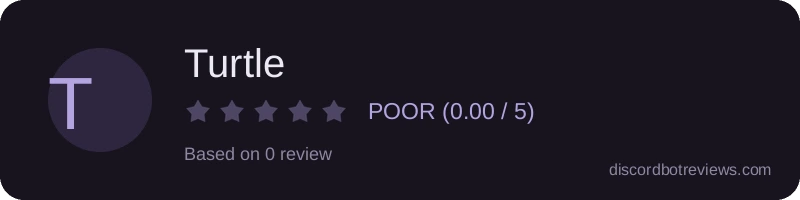 Rating widget preview for Turtle