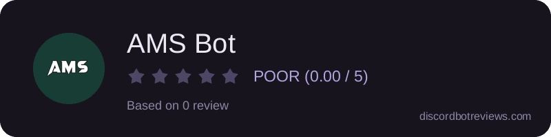 Rating widget preview for AMS Bot