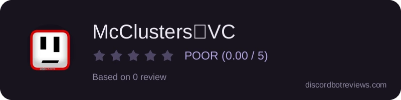 Rating widget preview for McClusters┃VC