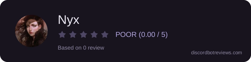 Rating widget preview for Nyx