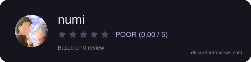 Rating widget preview for numi