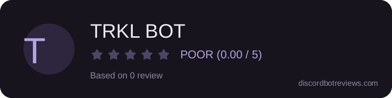 Rating widget preview for TRKL BOT