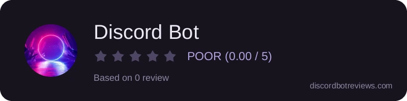 Rating widget preview for Discord Bot