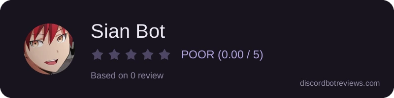 Rating widget preview for Sian Bot