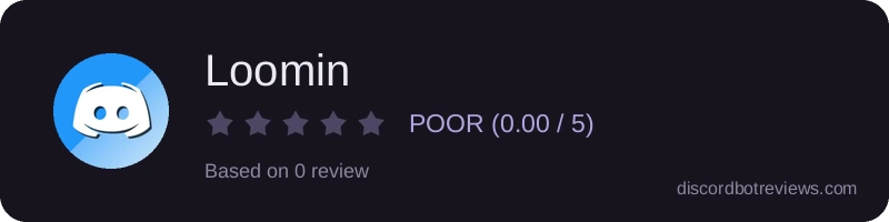 Rating widget preview for Loomin
