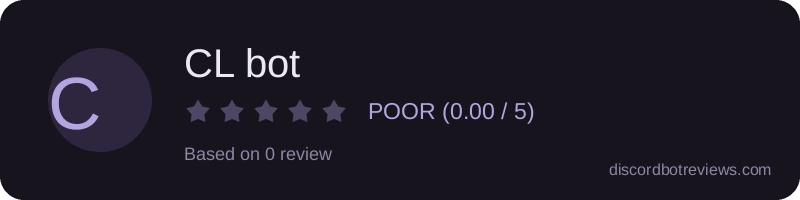 Rating widget preview for CL bot