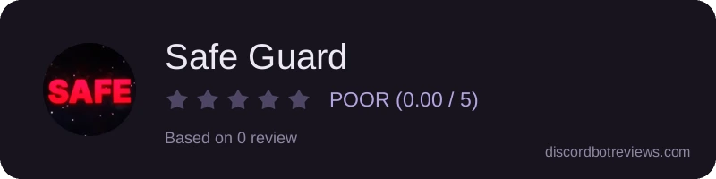 Rating widget preview for Safe Guard