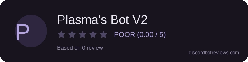 Rating widget preview for Plasma's Bot V2