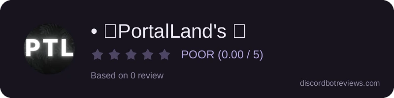 Rating widget preview for • ๖PortalLand's 洳
