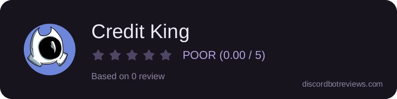Rating widget preview for Credit King