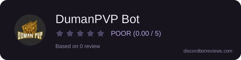 Rating widget preview for DumanPVP Bot