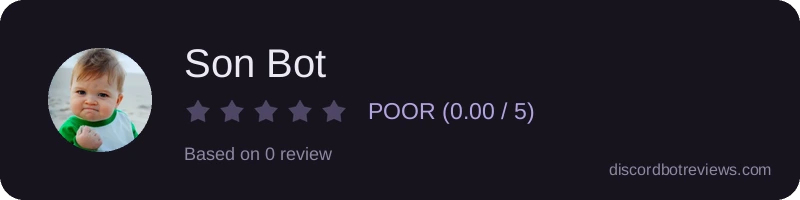 Rating widget preview for Son Bot