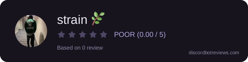 Rating widget preview for strain 🌿